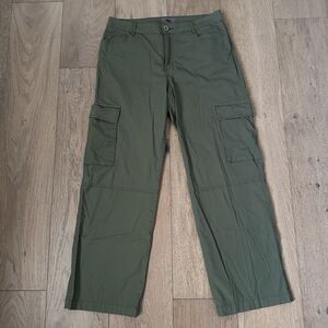 KUT From the Kloth Charlotte Wide Leg Cargo Pants | Olive Green | 8